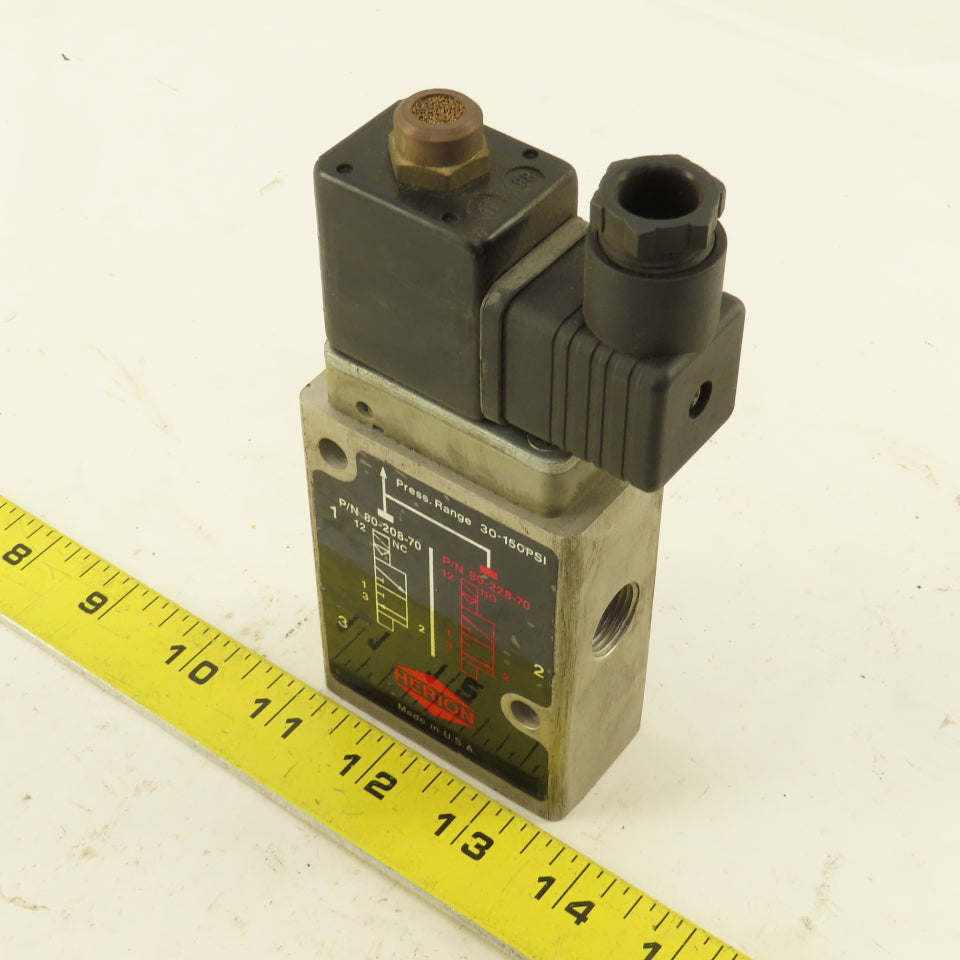 Huron 80-208-70 3/2 Position Solenoid Valve 3/8" NPT
