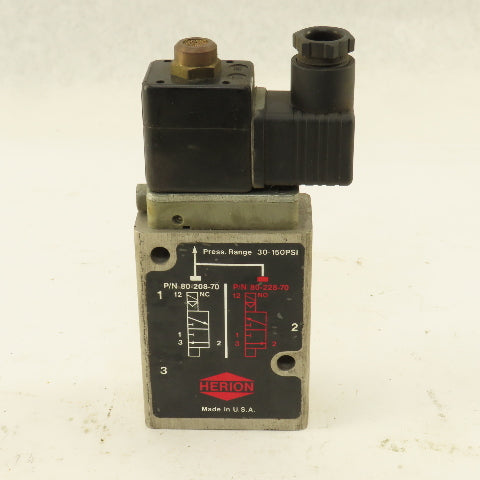 Huron 80-208-70 3/2 Position Solenoid Valve 3/8" NPT