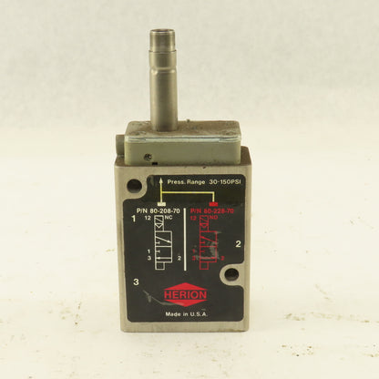 Huron 80-208-70 3/2 Position Solenoid Valve 3/8" NPT