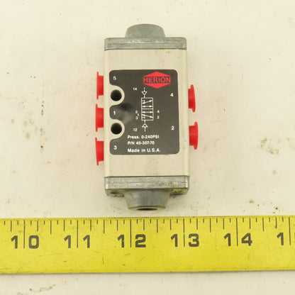 Herion 40-307-70 5/2 Position Air Pilot Directional Valve 1/8" Ports