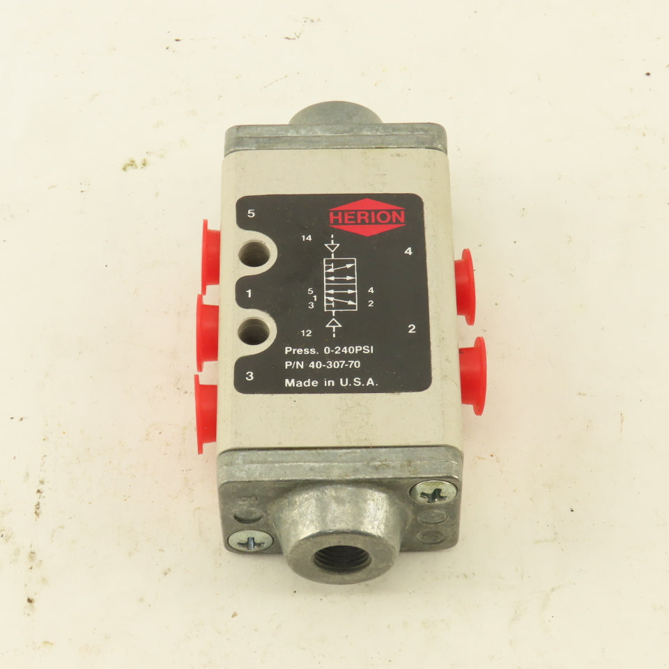 Herion 40-307-70 5/2 Position Air Pilot Directional Valve 1/8" Ports