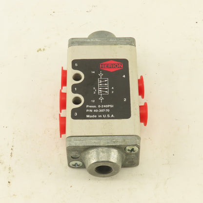 Herion 40-307-70 5/2 Position Air Pilot Directional Valve 1/8" Ports