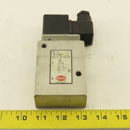 Herion 8020871 3/2 Position Solenoid Directional Valve 1/2" NPT 110V Coil