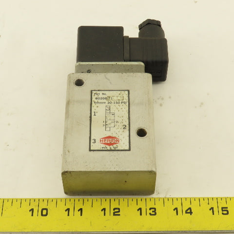 Herion 8020871 3/2 Position Solenoid Directional Valve 1/2" NPT 110V Coil