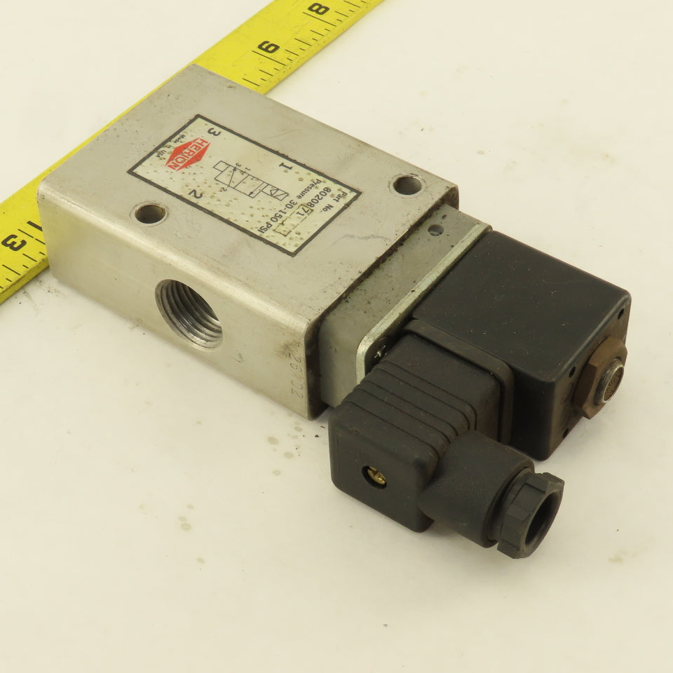 Herion 8020871 3/2 Position Solenoid Directional Valve 1/2" NPT 110V Coil