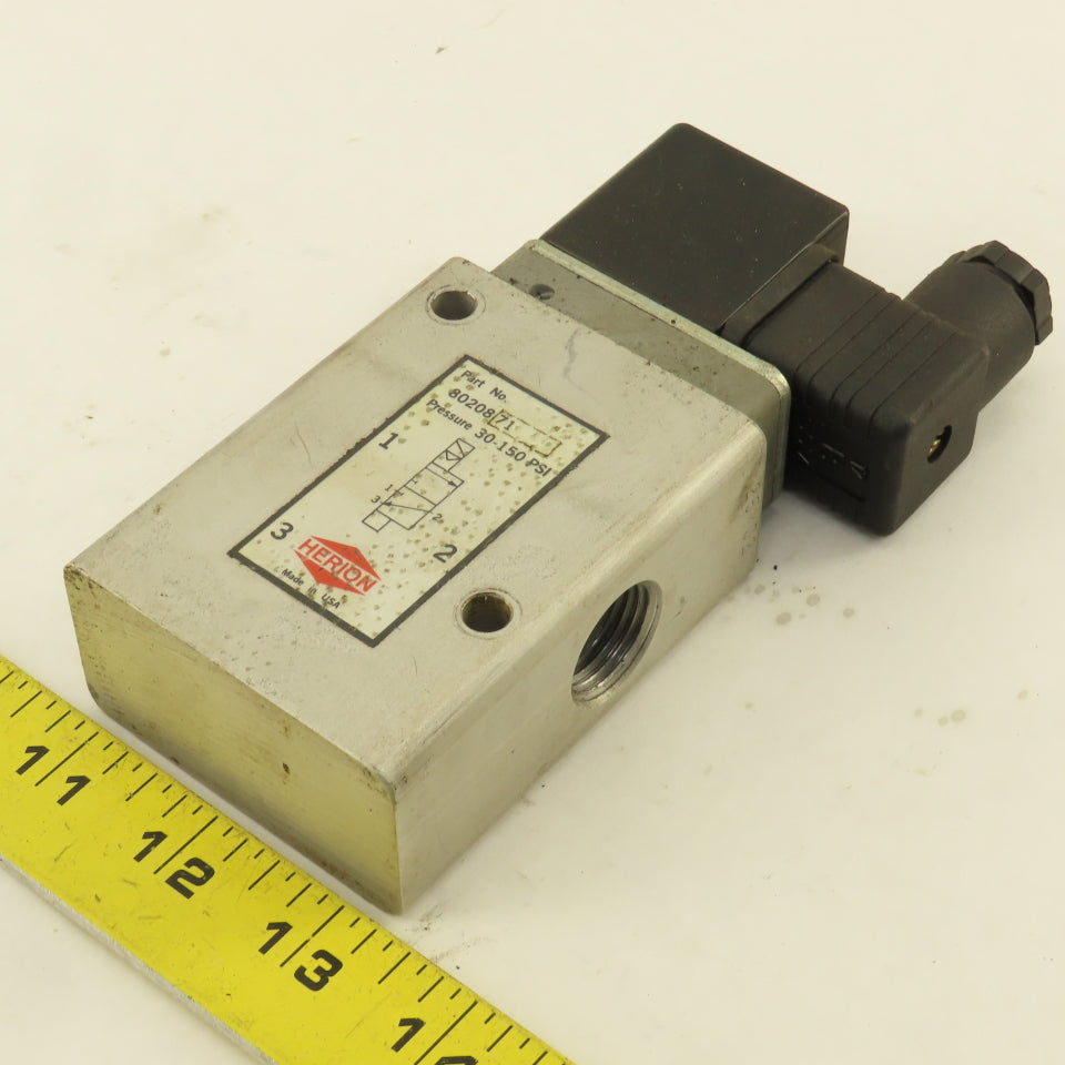 Herion 8020871 3/2 Position Solenoid Directional Valve 1/2" NPT 110V Coil