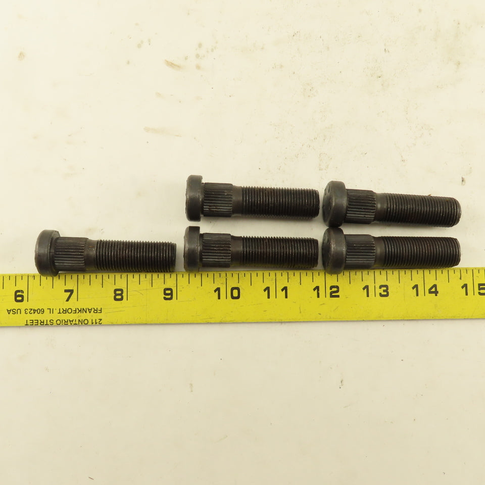 5/8"-18 x 2-11/32" Knurl Dia. 11/16" Grade 8 Wheel Stud Lot of 5