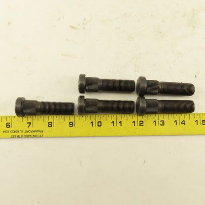 5/8"-18 x 2-11/32" Knurl Dia. 11/16" Grade 8 Wheel Stud Lot of 5