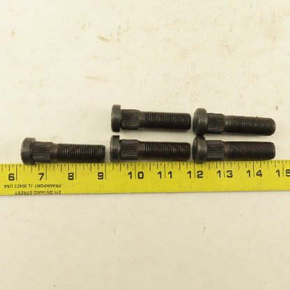 5/8"-18 x 2-11/32" Knurl Dia. 11/16" Grade 8 Wheel Stud Lot of 5