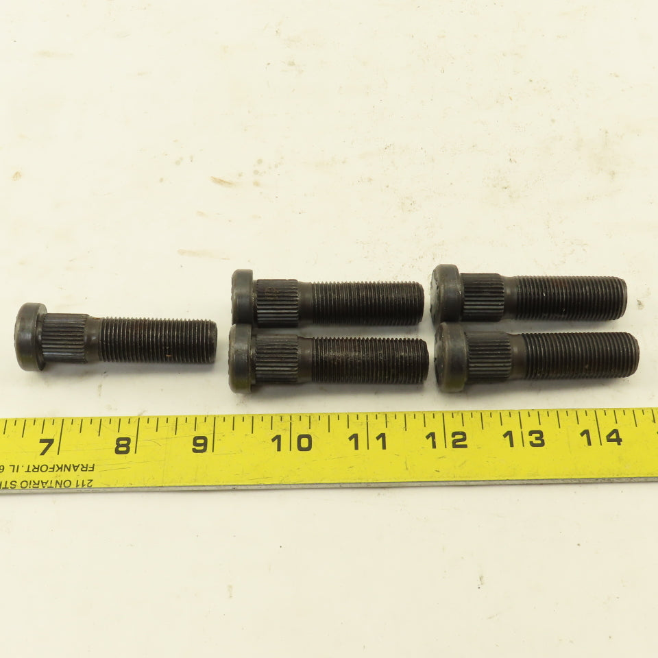 5/8"-18 x 2-11/32" Knurl Dia. 11/16" Grade 8 Wheel Stud Lot of 5