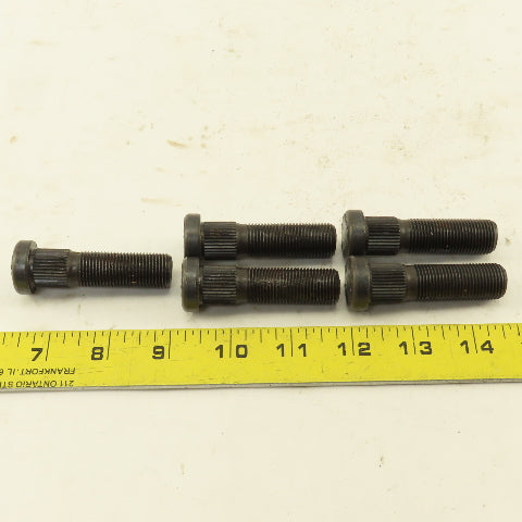 5/8"-18 x 2-11/32" Knurl Dia. 11/16" Grade 8 Wheel Stud Lot of 5