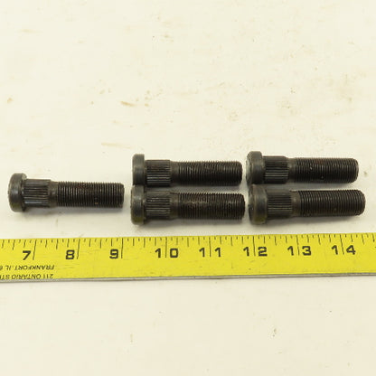 5/8"-18 x 2-11/32" Knurl Dia. 11/16" Grade 8 Wheel Stud Lot of 5