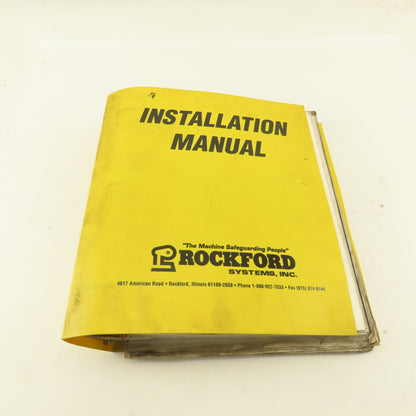 Rockford KSL-021 Mechanical Press Installation Manual