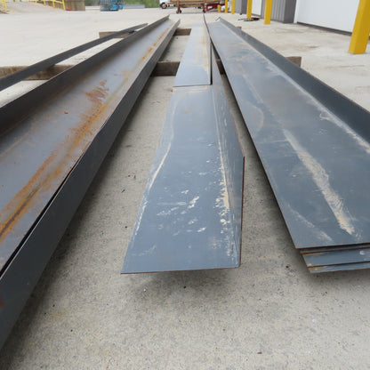 Steel Building Material Structural Profile Trim Pieces Painted Lot of 15