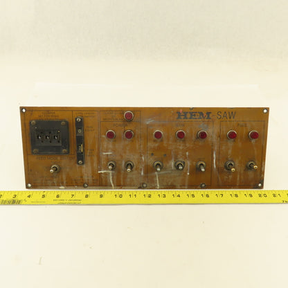 HE&M Saw Pivot Style Industrial Band Saw Operator Switch Board