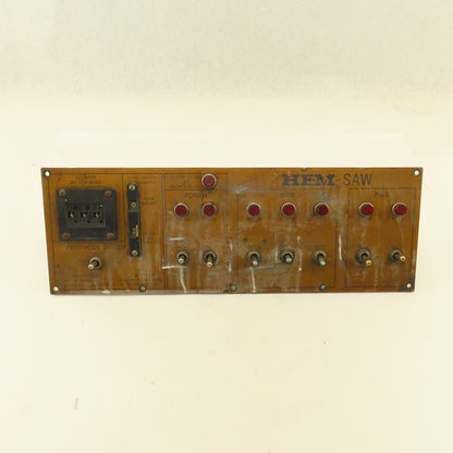 HE&M Saw Pivot Style Industrial Band Saw Operator Switch Board