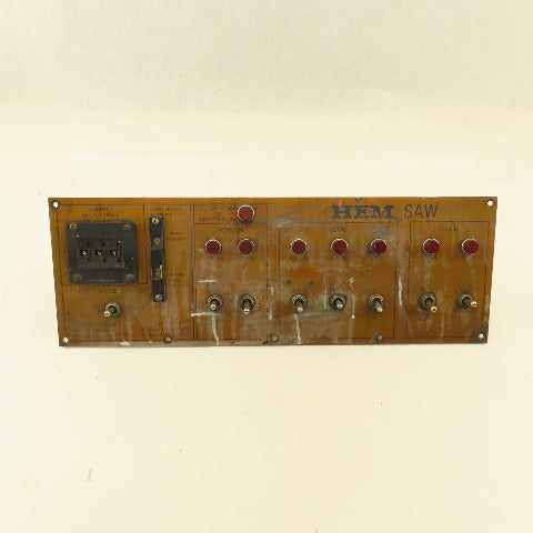 HE&M Saw Pivot Style Industrial Band Saw Operator Switch Board