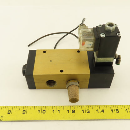 3/2 Way Pneumatic Solenoid Directional Valve 24VDC Coil 1/2" NPT