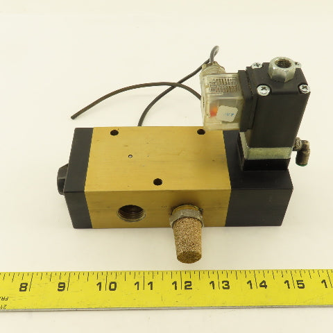 3/2 Way Pneumatic Solenoid Directional Valve 24VDC Coil 1/2" NPT