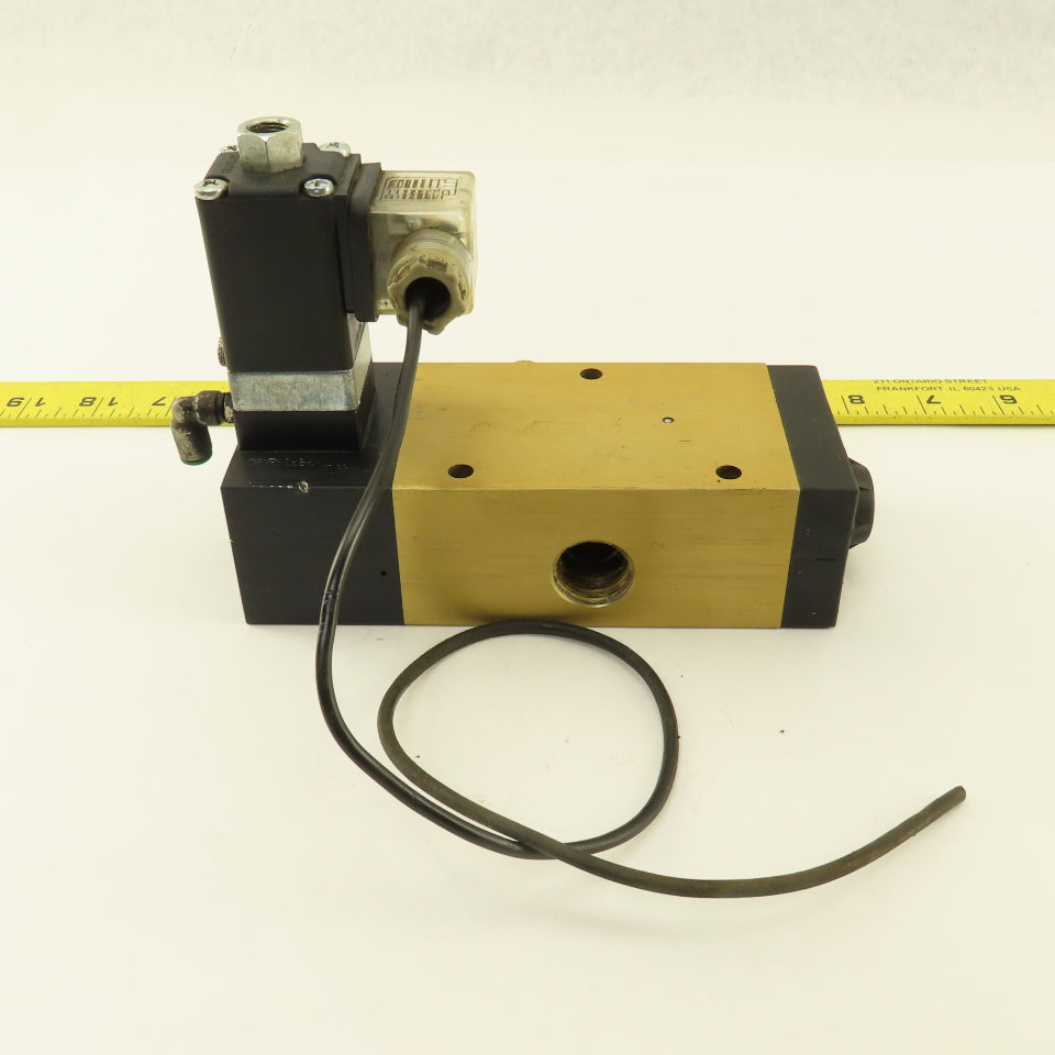 3/2 Way Pneumatic Solenoid Directional Valve 24VDC Coil 1/2" NPT
