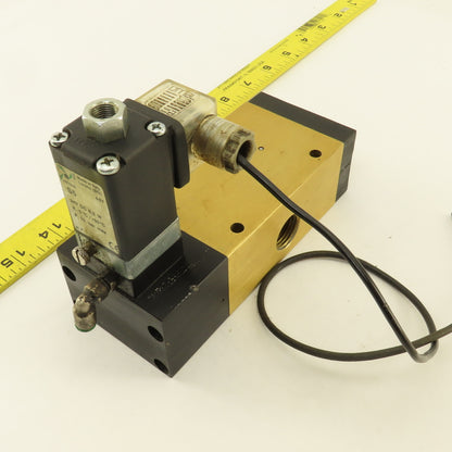 3/2 Way Pneumatic Solenoid Directional Valve 24VDC Coil 1/2" NPT