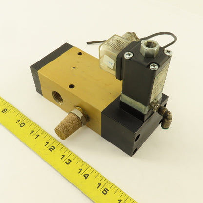 3/2 Way Pneumatic Solenoid Directional Valve 24VDC Coil 1/2" NPT