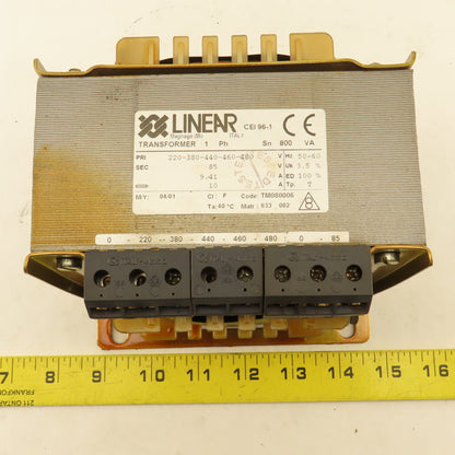 Linear 220-480V Pri 800VA 1Ph Transformer 85V Secondary