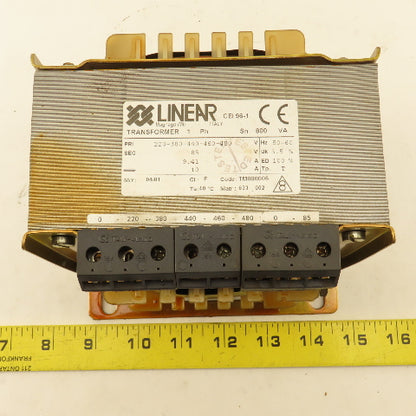 Linear 220-480V Pri 800VA 1Ph Transformer 85V Secondary