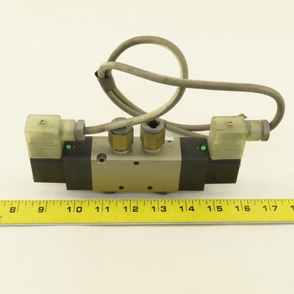CKD 4KA420-10N-LS 5/2 Way Pneumatic Solenoid Control Valve 120V