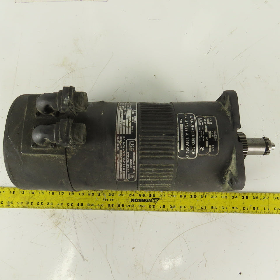 Kearney & Trecker TTRB1-4500-4201-B-29-L DC Motor 9/28V 2400RPM W/ Brake