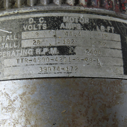 Inland Motor TTR-4500-4201-B-29L 9/28VDC 2400RPM DC Servo Motor