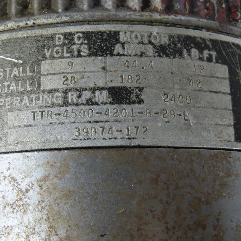 Inland Motor TTR-4500-4201-B-29L 9/28VDC 2400RPM DC Servo Motor