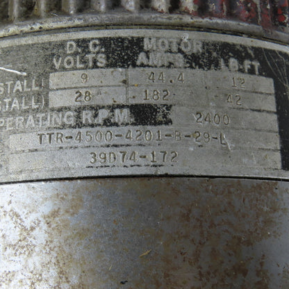 Inland Motor TTR-4500-4201-B-29L 9/28VDC 2400RPM DC Servo Motor