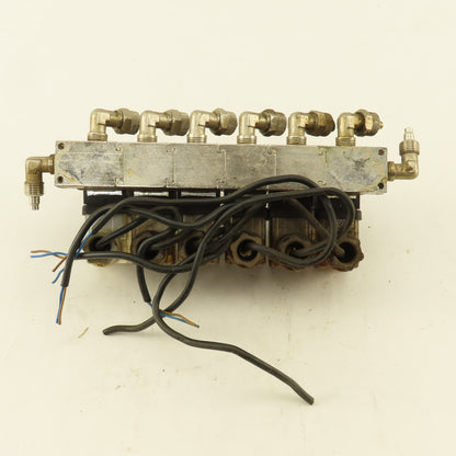 Pneumax 6 Way Solenoid Controlled Air Distributor Valve Manifold 24VDC Coil