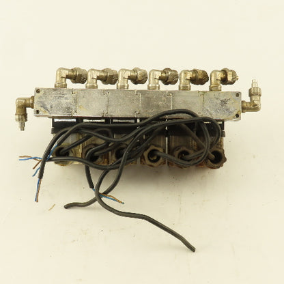 Pneumax 6 Way Solenoid Controlled Air Distributor Valve Manifold 24VDC Coil