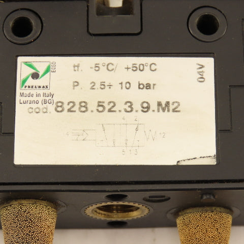 Pneumax 828.52.3.9.M2 5/2 Way Pneumatic Solenoid Directional Valve G 1/8" 24VDC