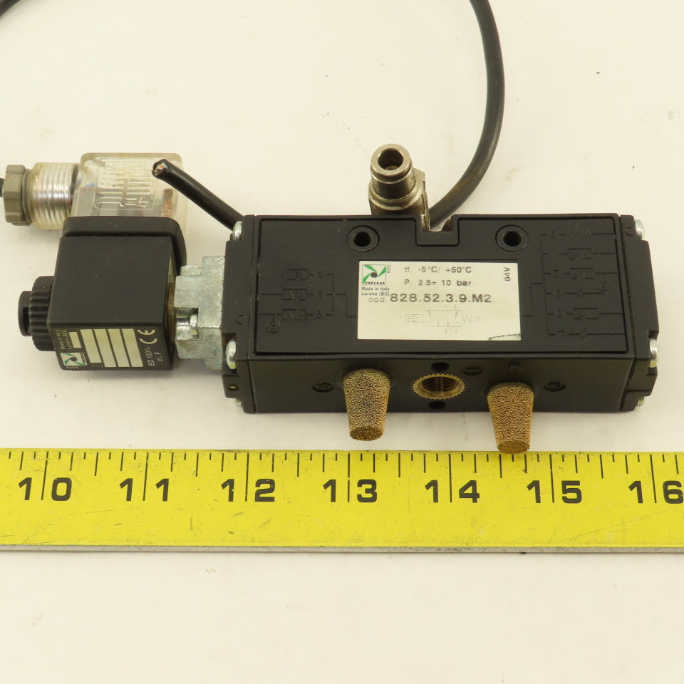 Pneumax 828.52.3.9.M2 5/2 Way Pneumatic Solenoid Directional Valve G 1/8" 24VDC