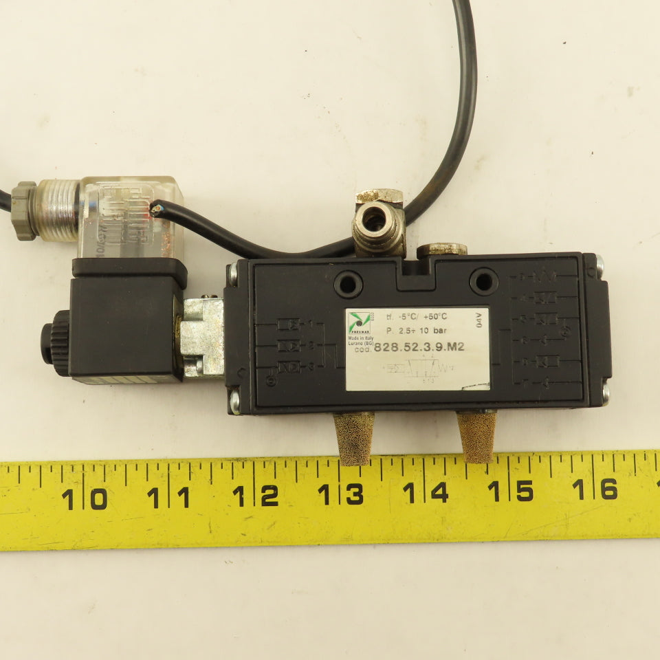 Pneumax 828.52.3.9.M2 5/2 Way Pneumatic Solenoid Directional Valve G 1/8" 24VDC