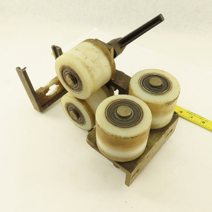 3" x 2-1/2" Wide UHMW Guide Pinch Feed Roller Adjustable Gap Fixture