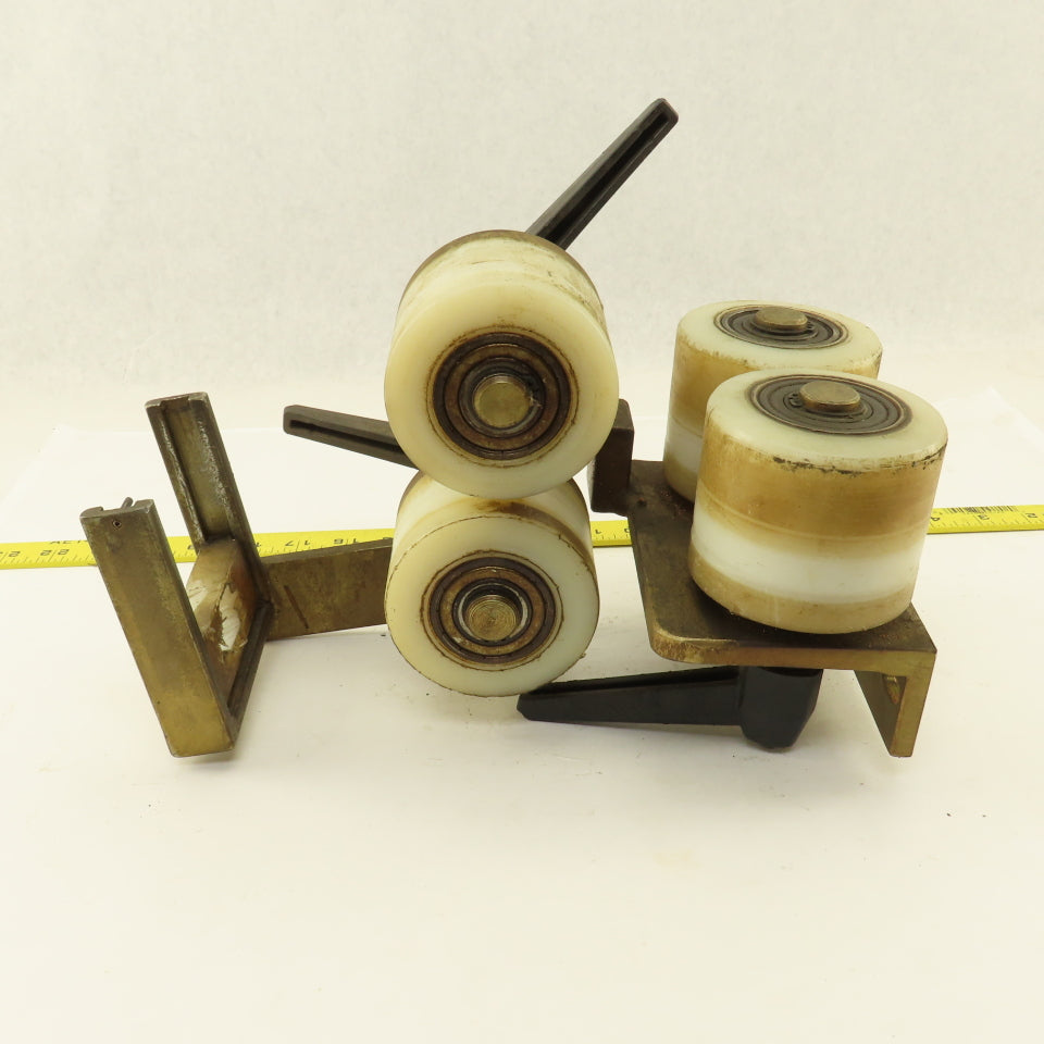 3" x 2-1/2" Wide UHMW Guide Pinch Feed Roller Adjustable Gap Fixture