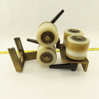 3" x 2-1/2" Wide UHMW Guide Pinch Feed Roller Adjustable Gap Fixture