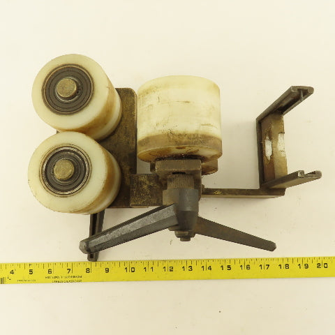 3" x 2-1/2" Wide UHMW Guide Pinch Feed Roller Adjustable Gap Fixture