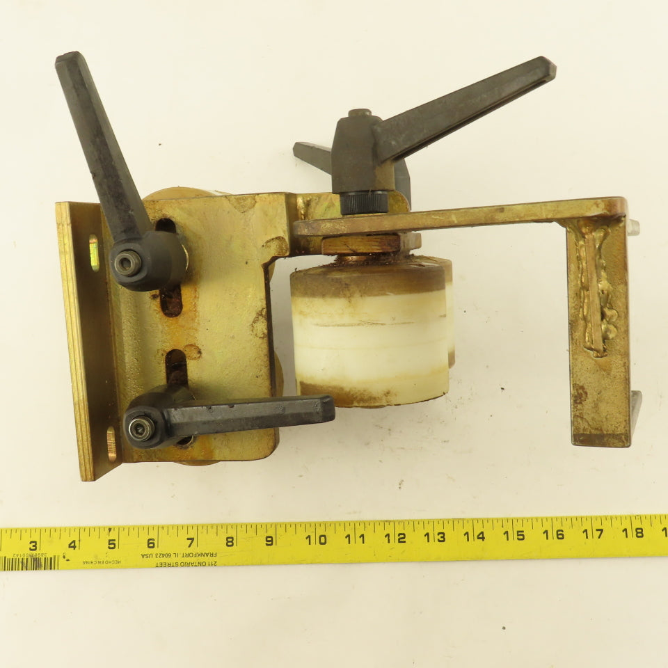 3" x 2-1/2" Wide UHMW Guide Pinch Feed Roller Adjustable Gap Fixture
