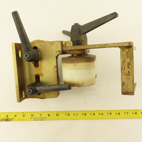 3" x 2-1/2" Wide UHMW Guide Pinch Feed Roller Adjustable Gap Fixture