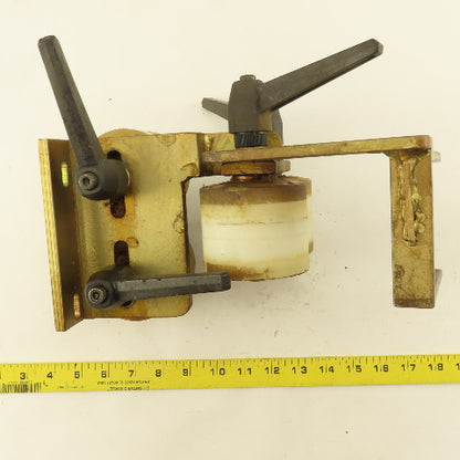 3" x 2-1/2" Wide UHMW Guide Pinch Feed Roller Adjustable Gap Fixture