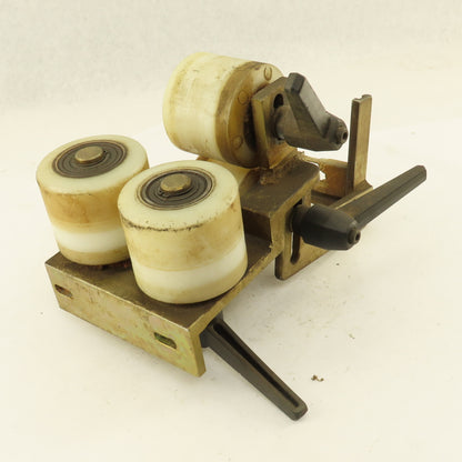 3" x 2-1/2" Wide UHMW Guide Pinch Feed Roller Adjustable Gap Fixture