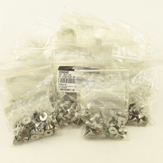 Kimball Midwest 1/4"-20 x 1/2" SS Countersunk Socket Head Cap Screw Bolt Lot/387