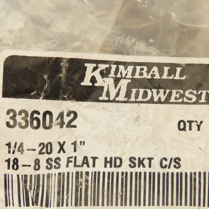 Kimball Midwest 1/4"-20 x 1" SS Flat Head Socket Cap Screw Bolt Lot Of 150
