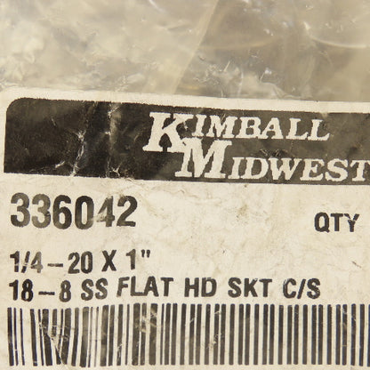 Kimball Midwest 1/4"-20 x 1" SS Flat Head Socket Cap Screw Bolt Lot Of 150