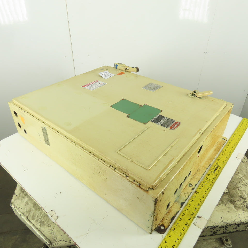 Hinged Door Electrical Enclosure 36x30x8" W/Back Plate & 30A Fusible Disconnect